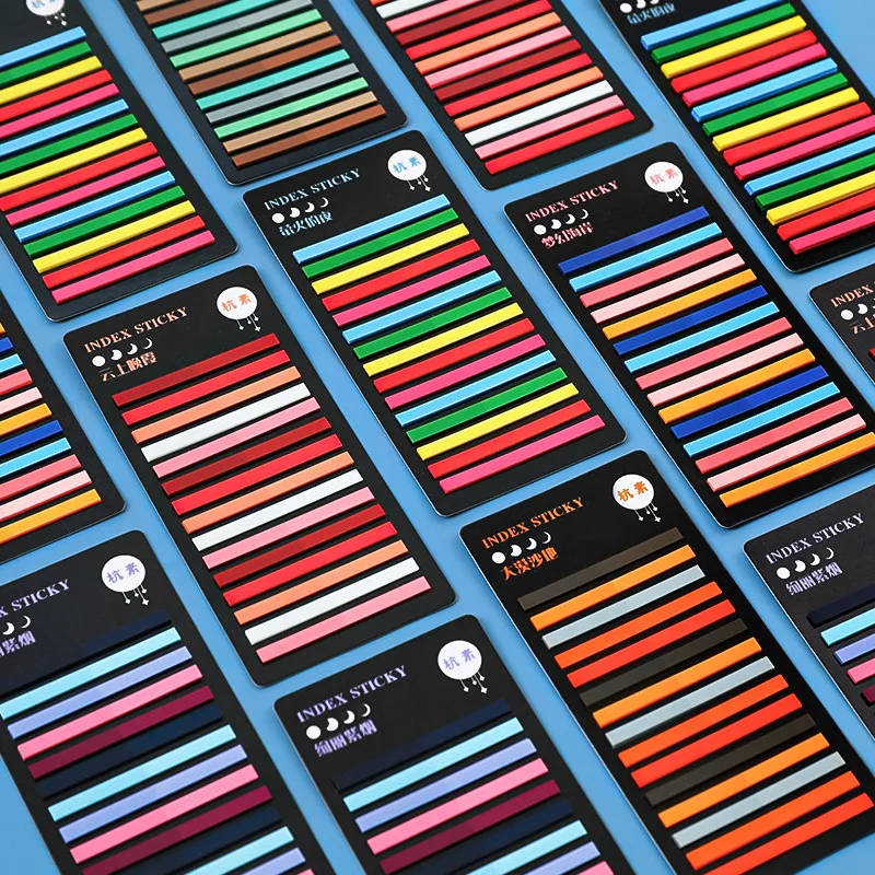 300 листа Rainbow Color Index Memo Pad го публикува Лепкави бележници Хартиен стикер Бележки Bookmark Училищни пособия Kawaii канцеларски материали