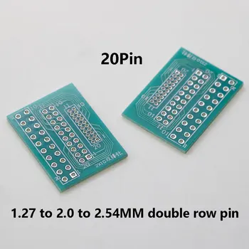  1.27mm 2.0mm 2.54mm стъпка прехвърляне плоча конвертор двоен ред ПИН PCB PCI 20 пинов адаптер съвет
