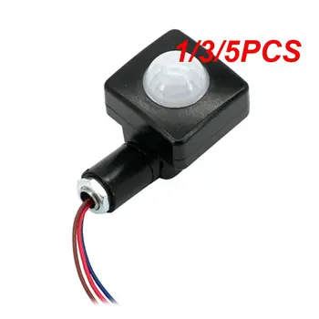 1/3/5PCS Нов 85-265V IP65 сензор за движение Регулируем PIR превключвател Ултратънка LED наводнена светлина PIR водоустойчив външен сензор за движение