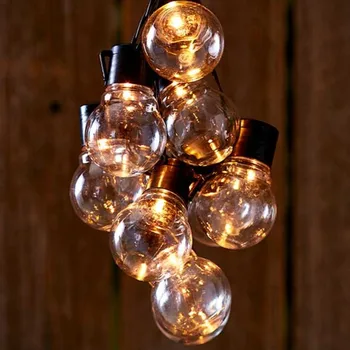10/20 LED фея крушка светлина низ батерия захранва спалня открит градина сватбено парти коледна украса гирлянд светлини