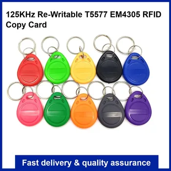  100pcs / Lot RFID Tag 125Khz Копиране на карти презаписваеми T5577 EM4305 RFID Copy Card Контрол на достъпа Smart Card може да копира цялата лична карта