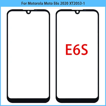 10PCS Ново за Motorola Moto E6S 2020 XT2053-1 XT2053-2 XT2053 сензорен екран LCD преден външен стъклен панел обектив + OCA лепило замяна