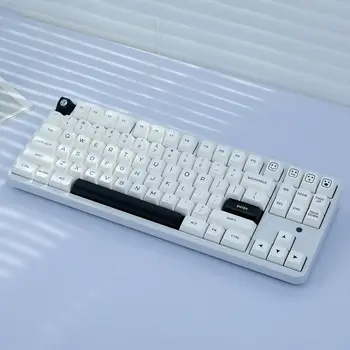161 клавиша Усмихнато чудовище Минималистичен бял черен Keycaps SA PBT двуцветен формоване пълен комплект за 64/68/75/87/98/104 клавиатура