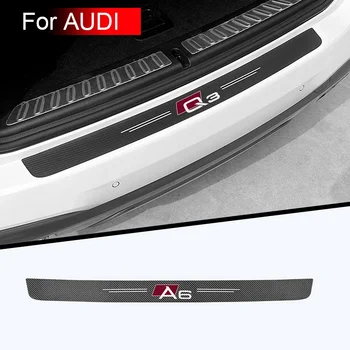 1pc Защита на багажника на автомобила стикер от въглеродни влакна модификация декорация За Audi A3 A4 A5 A6 A7 A8 Q3 Q5 Q7 Q8