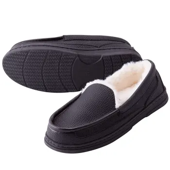 2024 Мъжки висококачествени кожени мокасини Мъжки ежедневни мокасини Приплъзване на мъжки обувки Мъжки обувки за шофиране Покриване на крака Боб зима