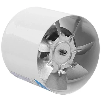 2X 4-инчов вграден канален вентилатор Вентилатор за въздух Метална тръба Вентилация Изпускателен вентилатор Мини екстрактор Баня Тоалетна стена вентилатор