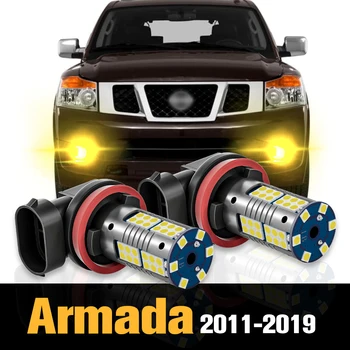 2pcs Canbus LED лампа за мъгла Аксесоари за Nissan Armada 2011-2019 2012 2013 2014 2015 2016 2017 2018