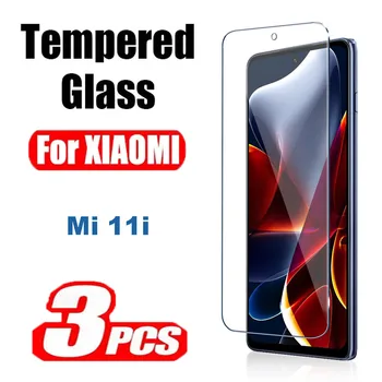 3PCS 9H HD защитно закалено стъкло за Xiaomi Mi 11i екранни протектори стъклени филми