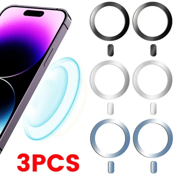 3PCS пръстен за магнитно безжично зарядно устройство Magsafe за iPhone 14 Pro Max 13 12 Мини универсален метален стикер магнит за кола притежател плоча