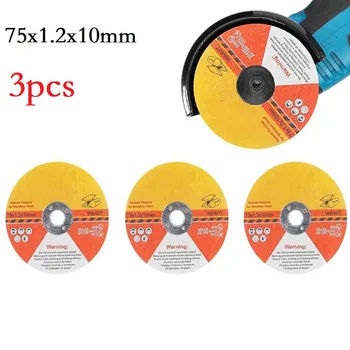 3Pcs 75mm ъглошлайф шлифовъчни дискове Метален режещ диск за рязане на стомана Камък рязане кръгла смола трион