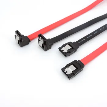 40cm прав Прав ъгъл SATA конектор разшири кабел 3.0 III към твърд диск SSD HDD Sata 3 за дънна платка високоскоростен олово