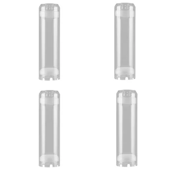 4Pcs 10-инчов за многократна употреба празен прозрачен касета воден филтър жилища различни медии за многократна употреба