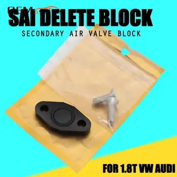 4Pcs DIY Алуминиеви Seconday въздушен клапан блок празна плоча SAI изтриване блок разстояние плоча за 1.8T VW MK4 Golf Jetta TT A4 B5 Audi