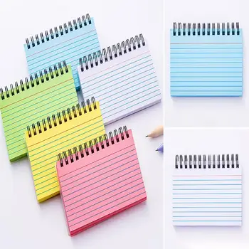 4Pcs бележник намотка дизайн дневник бележник гладко писане цветни управлявани бележници за проучване офис училищни бележници писане подложки