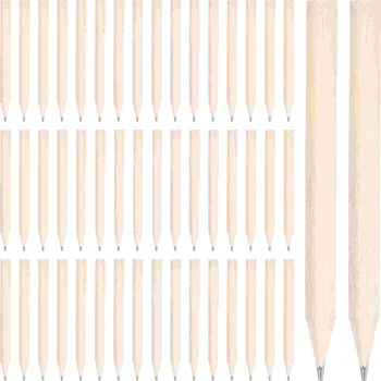 50 бр. Къси кръгли моливи Мини дървени моливи Малки кръгли моливи Къси дървени моливи