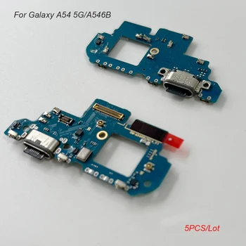 5PCS Нов USB конектор Flex ремонтни части за Samsung Galalxy A54 5G A546B зареждане порт такса борда подмяна