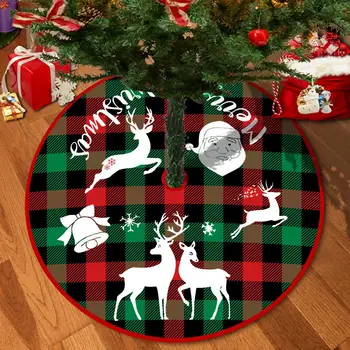 72/92/122Cm Коледно дърво пола червено коледно дърво крак покритие Дядо Коледа снежинка коледно дърво килим база мат декорации