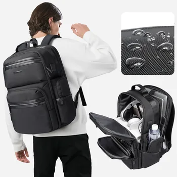Bange Луксозна чанта за рамо Мъже Раница за бизнес пътуване Многофункционални чанти с голям капацитет Мъжка компютърна чанта Училищна чанта