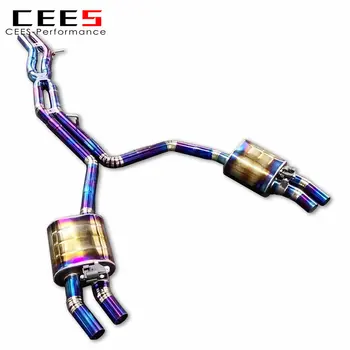 CEES Catback изпускателна система за AUDI A8 C8 3.0T 2018-2022 тунинг клапан изпускателна тръба ауспух производителност кола изпускателна система