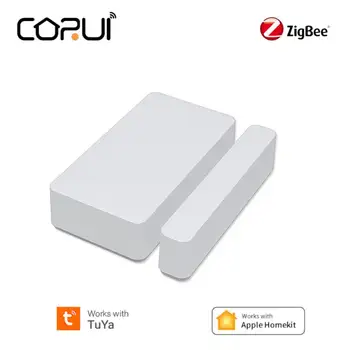 CORUI ZigBee Homekit Tuya Smart Door Window Sensor Smart Home Безжични детектори за врати Сензор за отваряне / затваряне за домашна сигурност