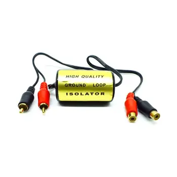 Car Audio RCA шумов филтър 2-канален наземен контур изолатор за шум Елиминатор за автомобилни усилватели Инсталационни продукти