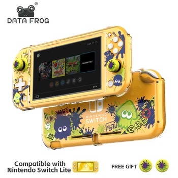 Data Frog Anti-Slip Защитно покритие Съвместим-Nintendo Switch Lite Пълен капак Crystal Shell Case Аксесоари за игрови конзоли
