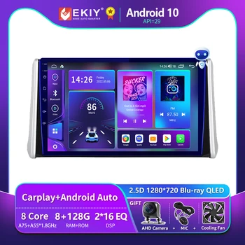 EKIY T900 За Toyota RAV4 5 XA50 2018 - 2023 Android 10 Безжичен CarPlay Auto Radio Car Мултимедийна навигация GPS Smart 2Din DVD