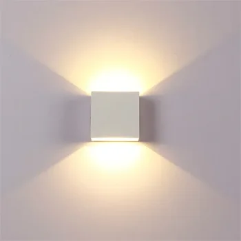 Feimefeiyou 6W лампада LED алуминиева стена светлина железопътен проект квадратна LED лампа нощни светлини спалня стена декор изкуства