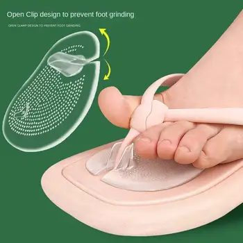Flip-flop Soft Foot Protection Прозрачен гел Подложки за обувки за стелки за предни крака Ортопедични възглавници за крака за стелки Релефна пета Patch