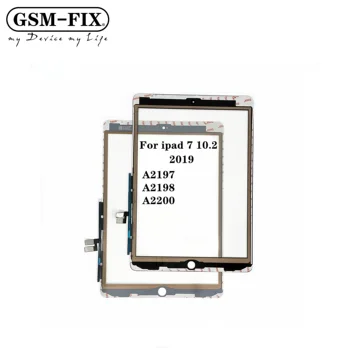 GSM-FIX Оригинален сензорен екран за iPad 7 10.2 2019 A2197 A2198 сензорен екран преден стъклен дигитайзер дисплей екран панел събрание