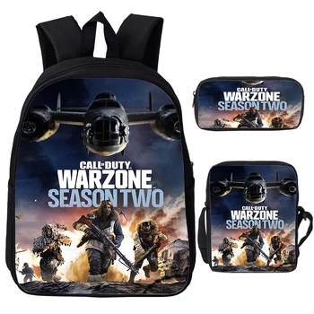 Game Call Of Duty Warzone раници 3бр комплект момчета момиче водоустойчив ученическа чанта пътуване чанта Call Of Duty раница студент Bookbag