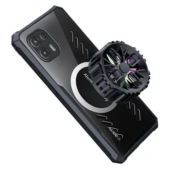 Gamer телефон случай за Motorola Moto Edge 20 синтез графен разсейване на топлината покритие осем дупки дишаща прозрачен тънък корпус