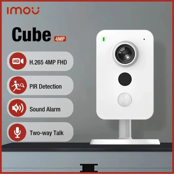 IMOU Cube 4MP WiFi IP камера Външен алармен интерфейс PIR двупосочен разговор Ненормално откриване на звук Отлично нощно виждане IPC-K42P