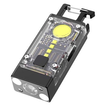 LED COB ключодържател светлина слънчева Type-C USB акумулаторна преносима водоустойчива фенерче за прекъсване на захранването аварийно