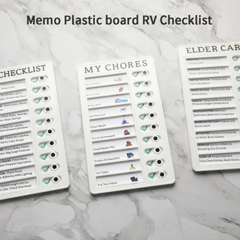 Memo пластмасова дъска скучна диаграма за многократна употреба RV контролен списък, моите задължения, контролен списък за грижи за възрастни Ежедневен плановик Отговорност и поведение