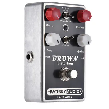 Mosky Brown Distortion Guitar Effect Pedal Overdrive Buffer Delay Reverb Музикални инструменти Аксесоари Mini Guitar Effect Peda