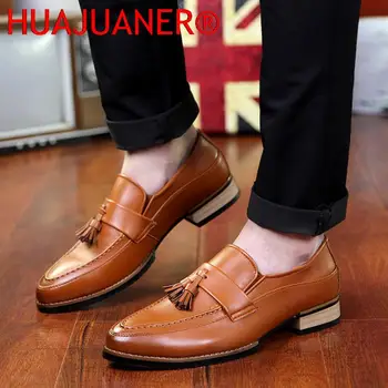 New Arrival Стилен Casual кожа Gentleman Bureau Loafers Мъжки обувки Elegantes Вечерни рокли Вечерни обувки за мъже