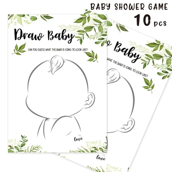 P82D 10pcs бебе прогнози и съвети карти бебе душ игра карта