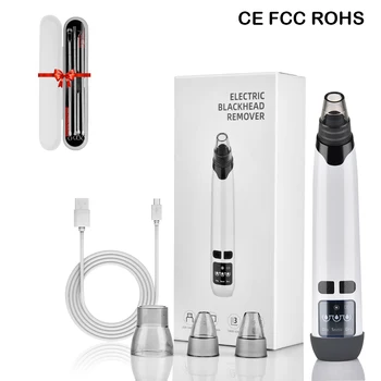 Pore Vacuum Blackhead Remover Nose T Zone Pore Cleaner With Heat Acne Pimple Removal Deep Cleanning Beauty Skin Care Home Tool