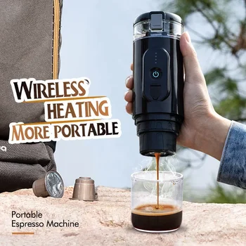 Portable капсула кафемашина отопление полуавтоматична кола за пътуване дома малък кафеварка батерия отопление на открито кафе машина