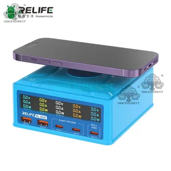 RELIFE RL-304R Многопортово GaN зарядно устройство за телефон Таблети Лаптопи Интелигентно разпределение на захранването 15W безжичен инструмент за бързо зареждане