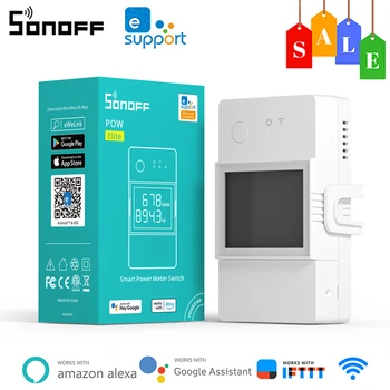 SONOFF POW Elite 16A / 20A Power Meter Smart Switch с LCD екран WiFi Smart Switch работи с Alexa Google Home EWeLink App