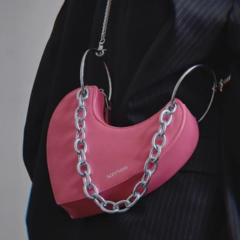 Simple Design жените чанта високо качество верига чанта универсален любов верига crossbody чанта единична чанта рамо