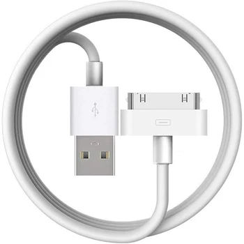 USB кабел за данни за Cargador iPhone зарядно 4 4s 3G 3gs iPad 1 2 3 iPod Nano Touch Chargeur кабел 30 пинов кабел адаптер аксесоари