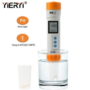 Yieryi Digital PH-200 Ph метър Професионален аквариум плувен басейн PH тестери Киселинност 0-14 Ph Монитор за качество на водата ATC