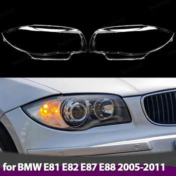Автомобил Прозрачен корпус Предни фарове Обектив Капак на обвивката Стъклен капак на лампата Абажур за BMW Серия 1 E81 E82 E87 E88 2005-2011