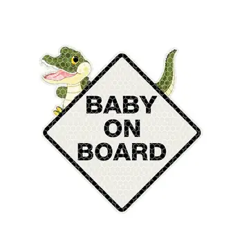Бебе на борда знак дете на борда стикер за автомобили предупреждение за безопасност стикер отразяващ известие стикери нощна безопасност стикер