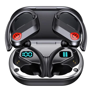 Безжични слушалки Bluetooth слушалки Стерео звук Слушалки за уши IPX7 Водоустойчиви слушалки за спорт/телефон/лаптоп