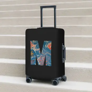 Боядисана азбука M куфар Име на корицата Персонализирана защита на круизното пътуване Почивка Полезни консумативи за багаж