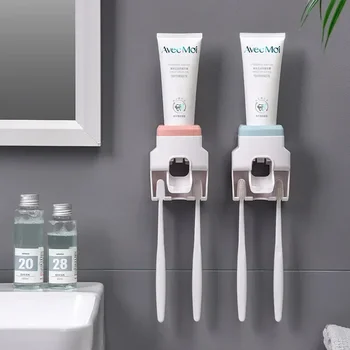 Водоустойчива четка за зъби за баня Паста за зъби Mount Lazy Dispenser Wall Creative Automatic Holder Accessories Squeezer паста за зъби